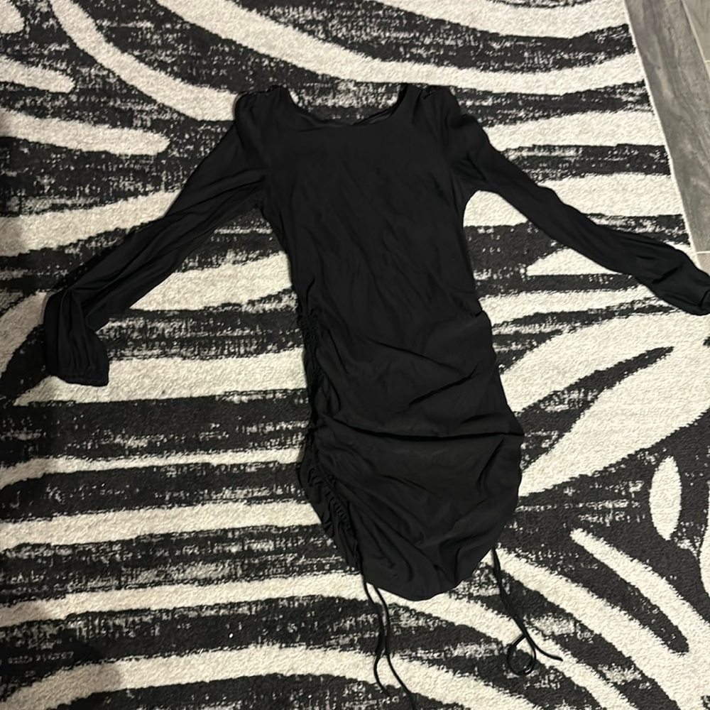 Black long sleeve dress fashion nova